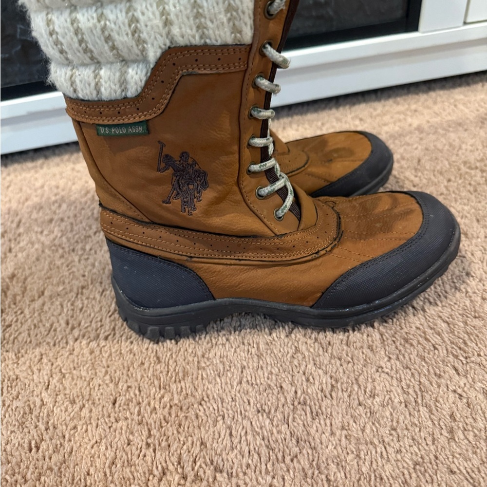 US POLO Association CRISP Women's Size 6.5 Tall Winter rubber Boots JTA4394 - Picture 6 of 12